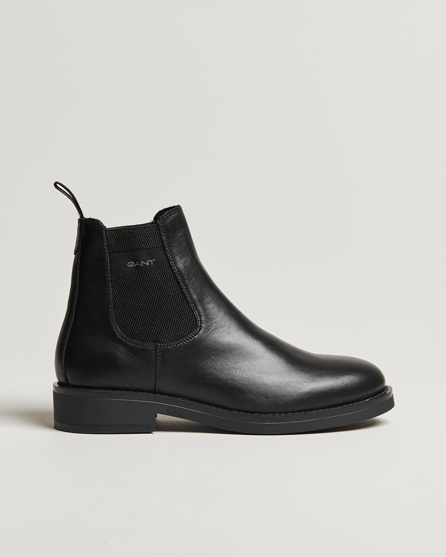 Heren | GANT Prepdale Leather Chelsea Boot Black | GANT | Prepdale Leather Chelsea Boot Black