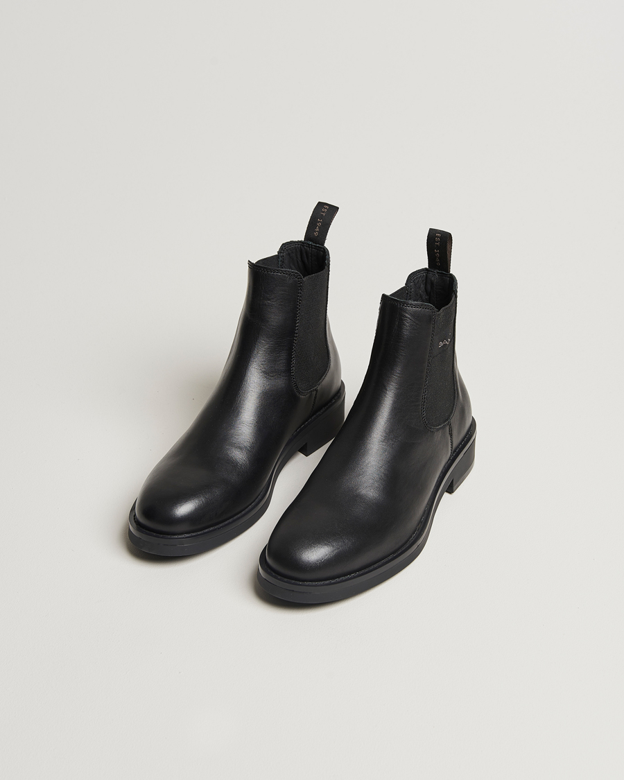 Heren | GANT Prepdale Leather Chelsea Boot Black | GANT | Prepdale Leather Chelsea Boot Black