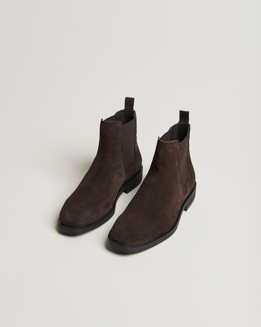 Heren | GANT Rizmood Suede Chelsea Boot Dark Brown | GANT | Rizmood Suede Chelsea Boot Dark Brown