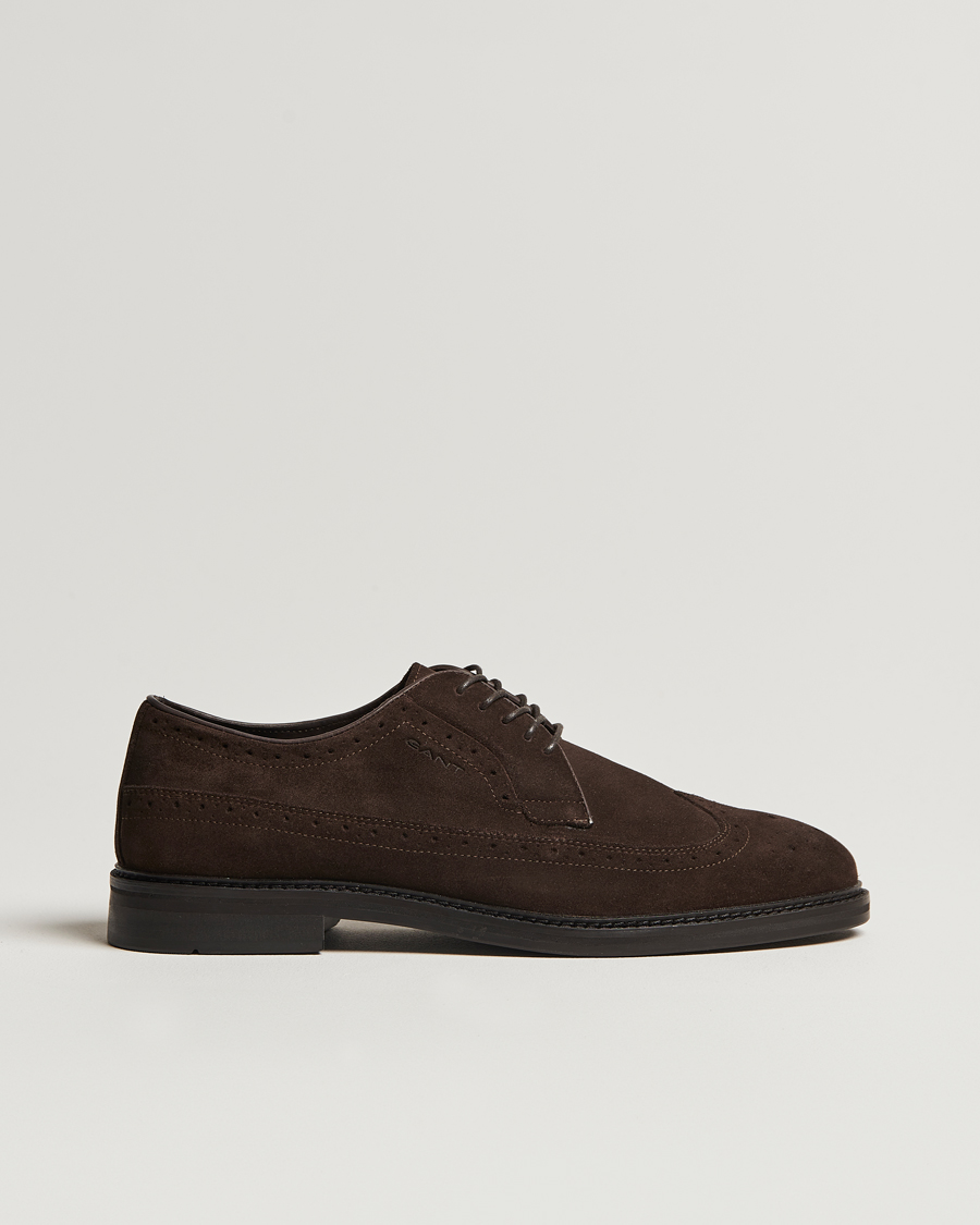 Homme | GANT Bidford Suede Brogues Ebony Brown | GANT | Bidford Suede Brogues Ebony Brown