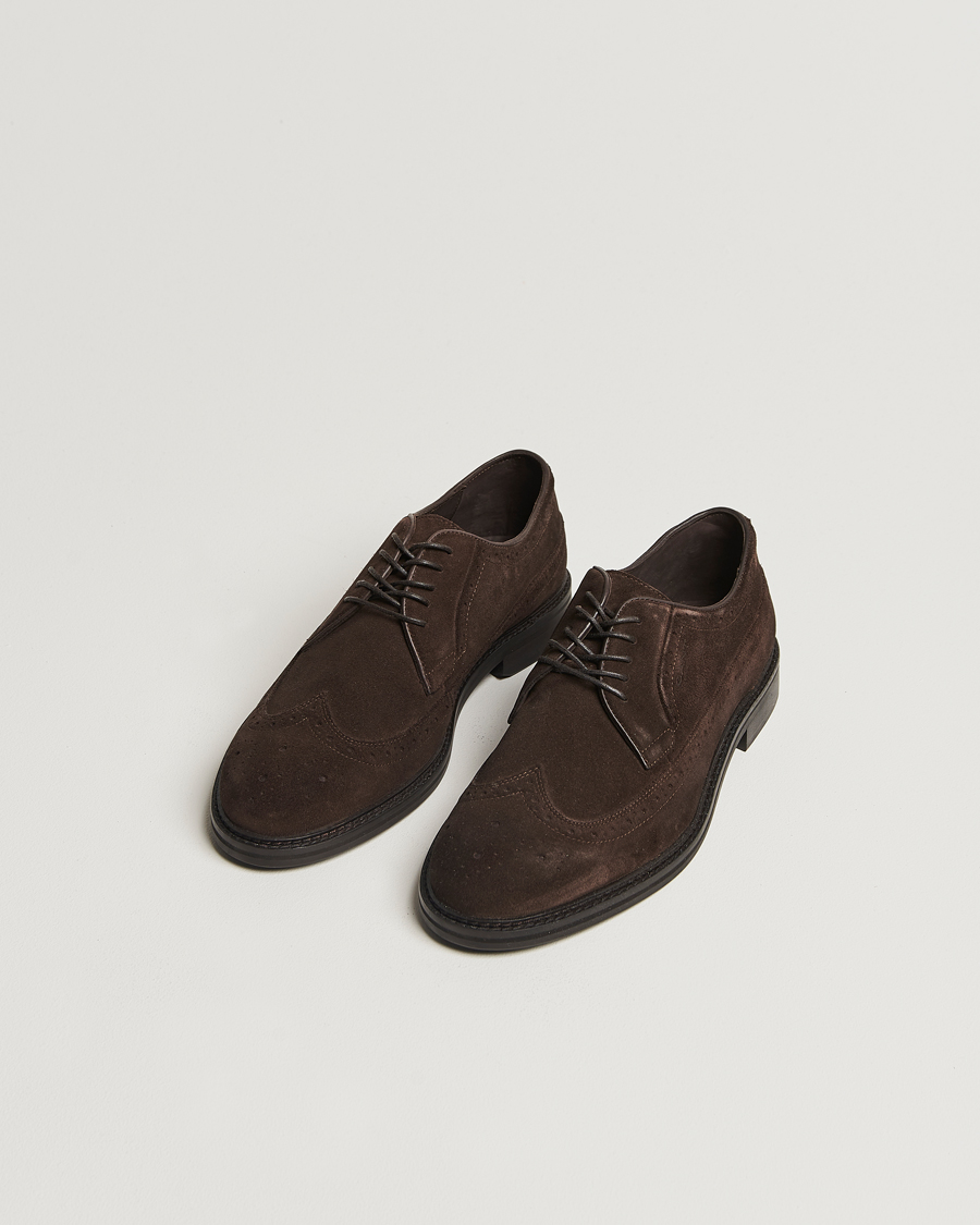 Homme | GANT Bidford Suede Brogues Ebony Brown | Gant | Bidford Suede Brogues Ebony Brown