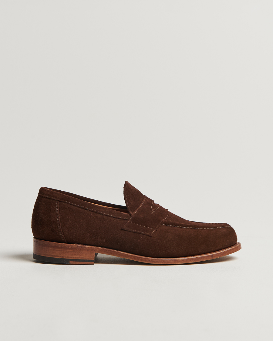 Heren | Instappers | Sanders | Aldwych Suede Penny Loafer Polo Snuff