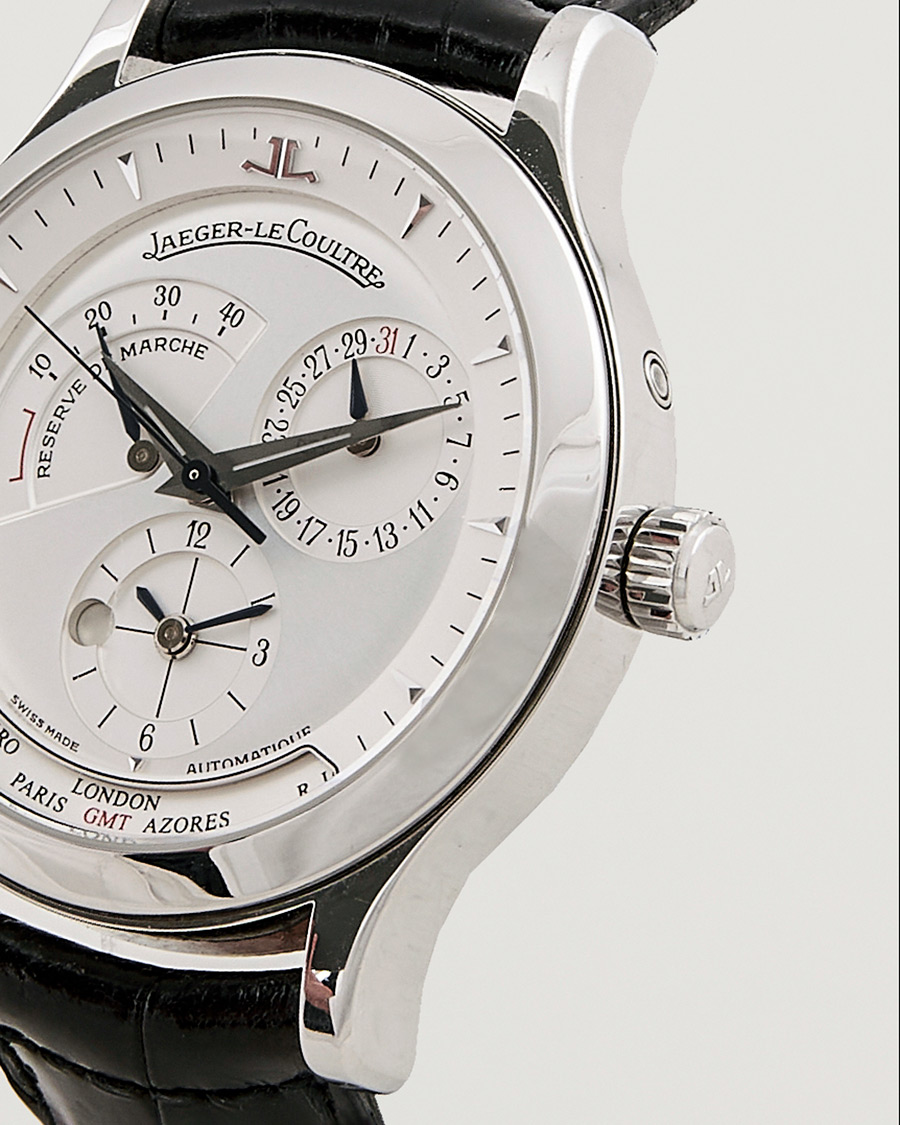 Heren | Jaeger-LeCoultre Pre-Owned Master Geographic 142.8.92 Silver | Jaeger-LeCoultre Pre-Owned | Master Geographic 142.8.92 Silver