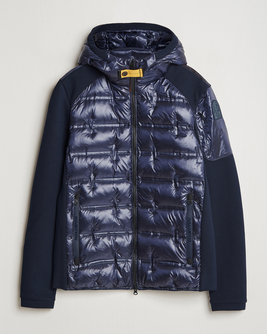 Homme | Manteaux Et Vestes | Parajumpers | Gyles Piquet Puffer Hybrid Jacket Blue Navy