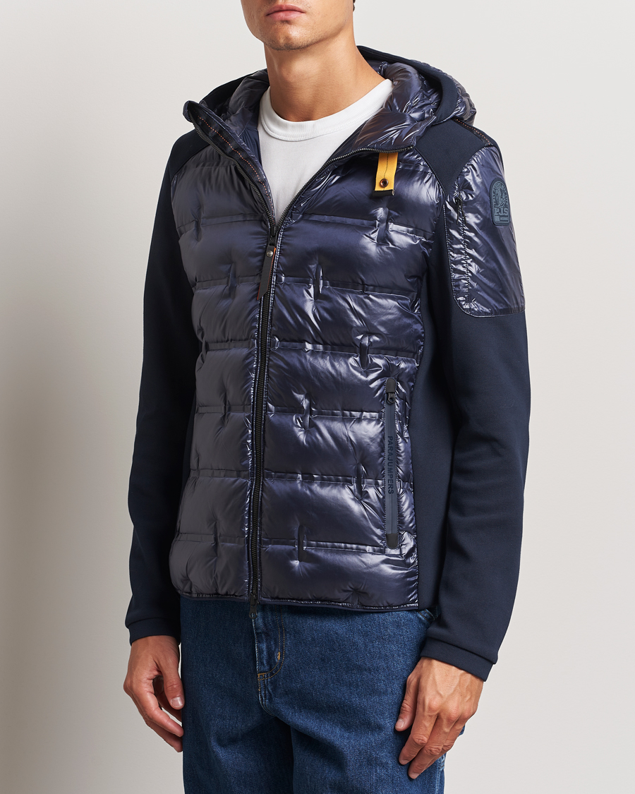 Homme | Manteaux Et Vestes | Parajumpers | Gyles Piquet Puffer Hybrid Jacket Blue Navy
