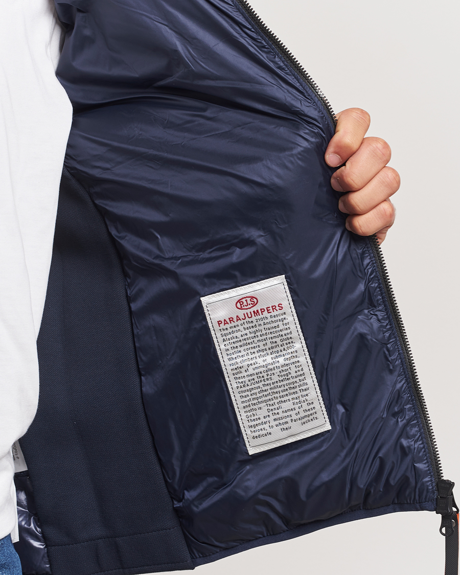 Homme | Manteaux Et Vestes | Parajumpers | Gyles Piquet Puffer Hybrid Jacket Blue Navy