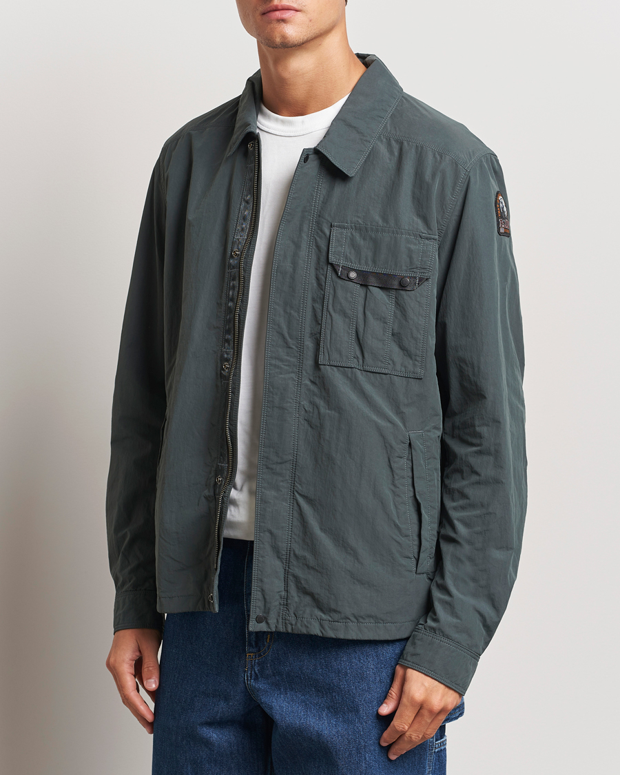 Homme | Manteaux Et Vestes | Parajumpers | Miura Peached Poplin Shirt Jacket Green Gables