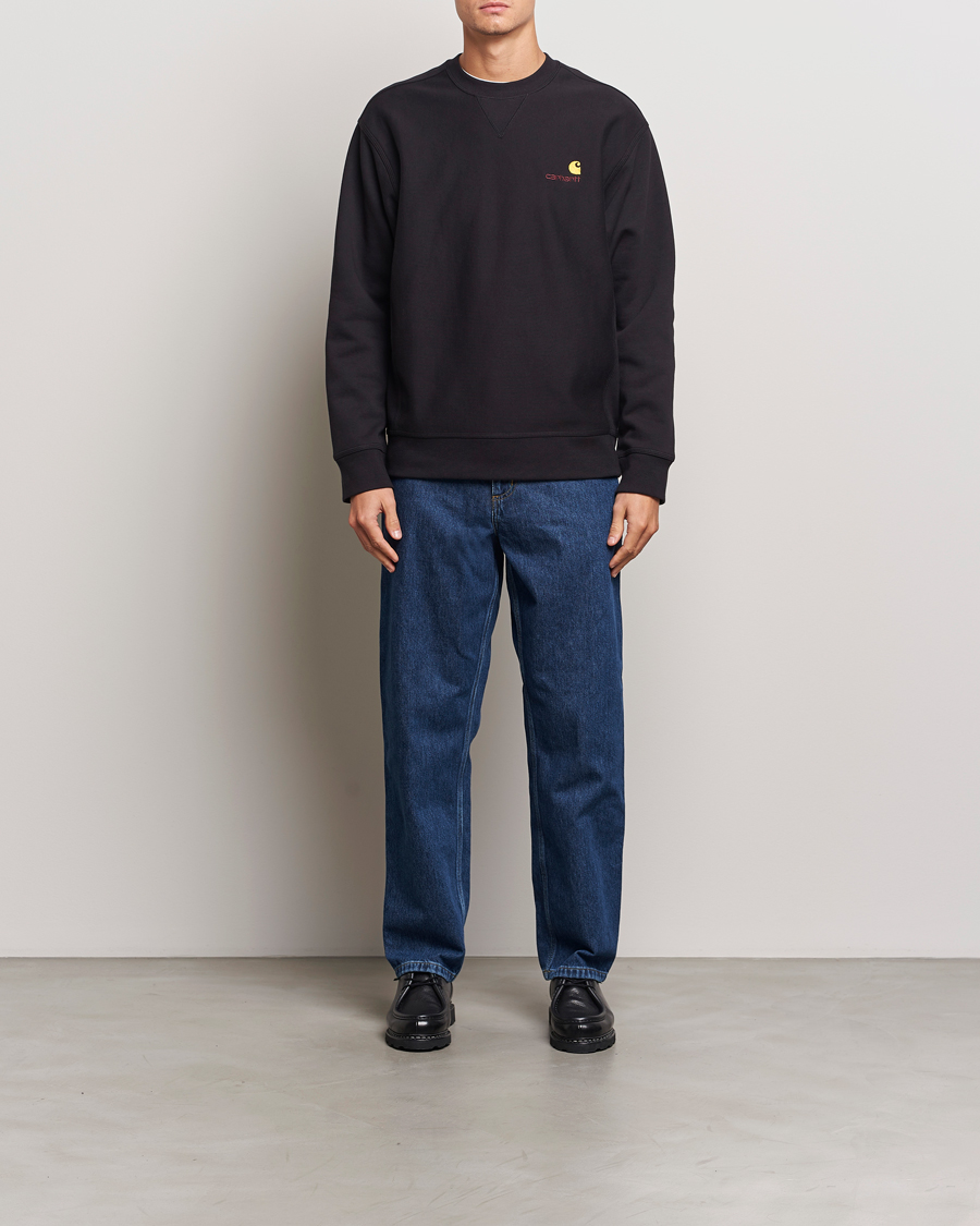Heren | Truien | Carhartt WIP | American Script Sweatshirt Black