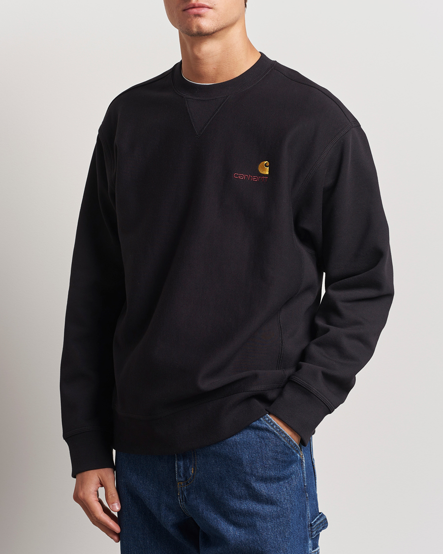 Heren | Truien | Carhartt WIP | American Script Sweatshirt Black