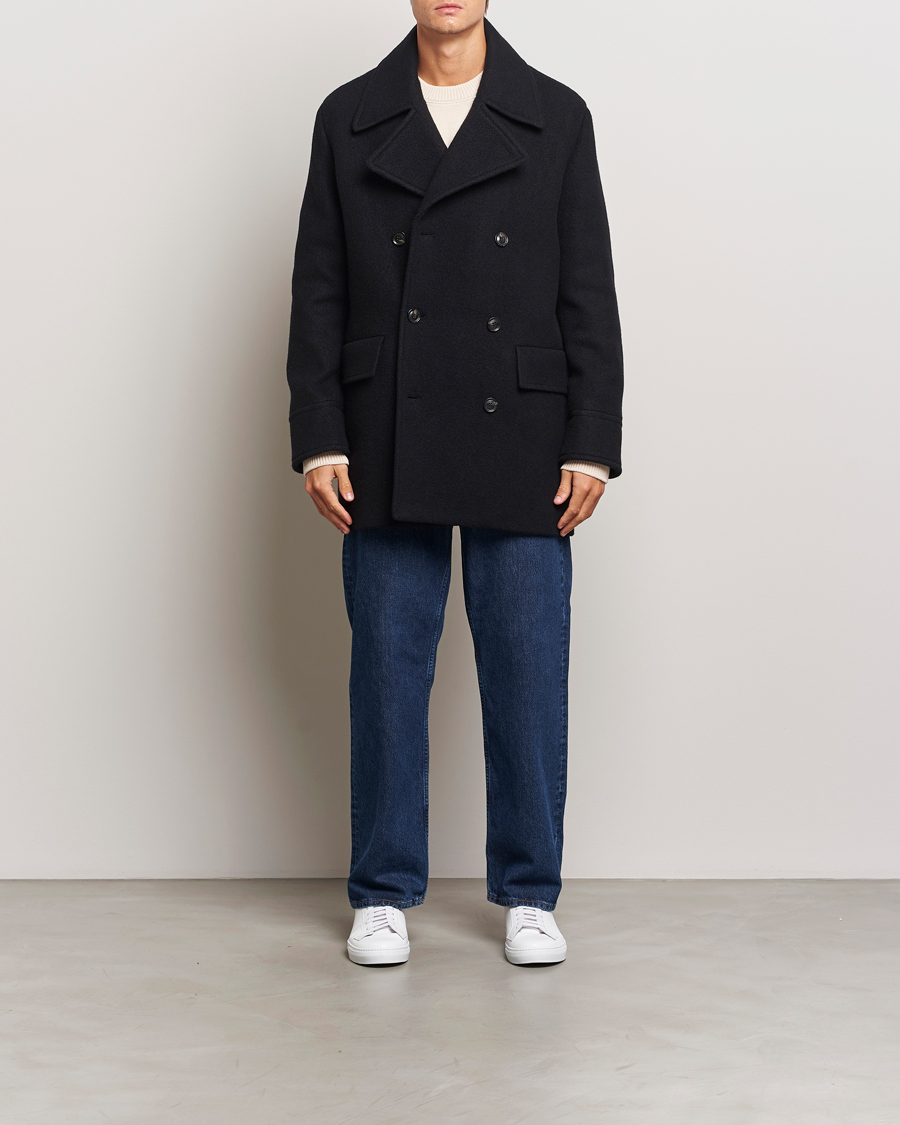 Homme | Manteaux Et Vestes | J.Lindeberg | Arno Double Breasted Coat Black