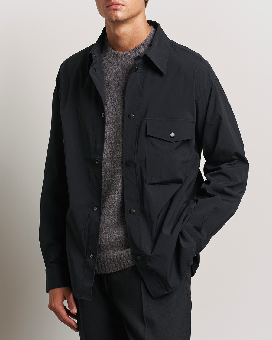 Homme | Chemises | J.Lindeberg | Howard Tech Press Stud Shirt Black