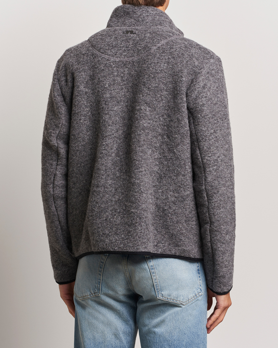 Heren | Truien | J.Lindeberg | Dustin Wool Fleece Jacket Light Grey Melange