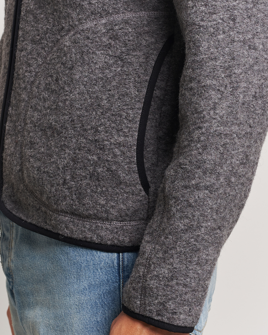 Heren | Truien | J.Lindeberg | Dustin Wool Fleece Jacket Light Grey Melange