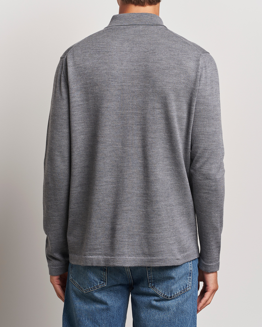 Homme | Pulls Et Tricots | J.Lindeberg | Kaleb Merino Zip Cardigan Mid Grey Melange