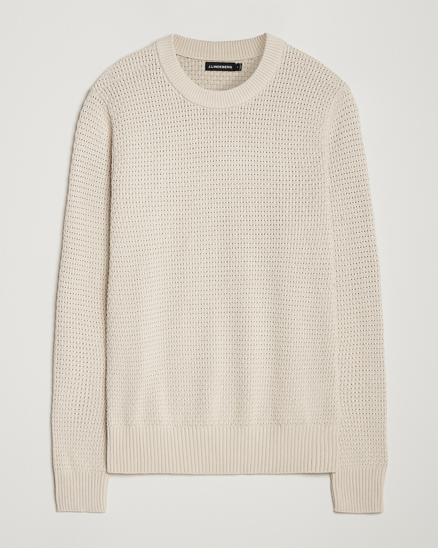 Heren | Truien | J.Lindeberg | Oliver Structure Cotton Sweater Moonbeam