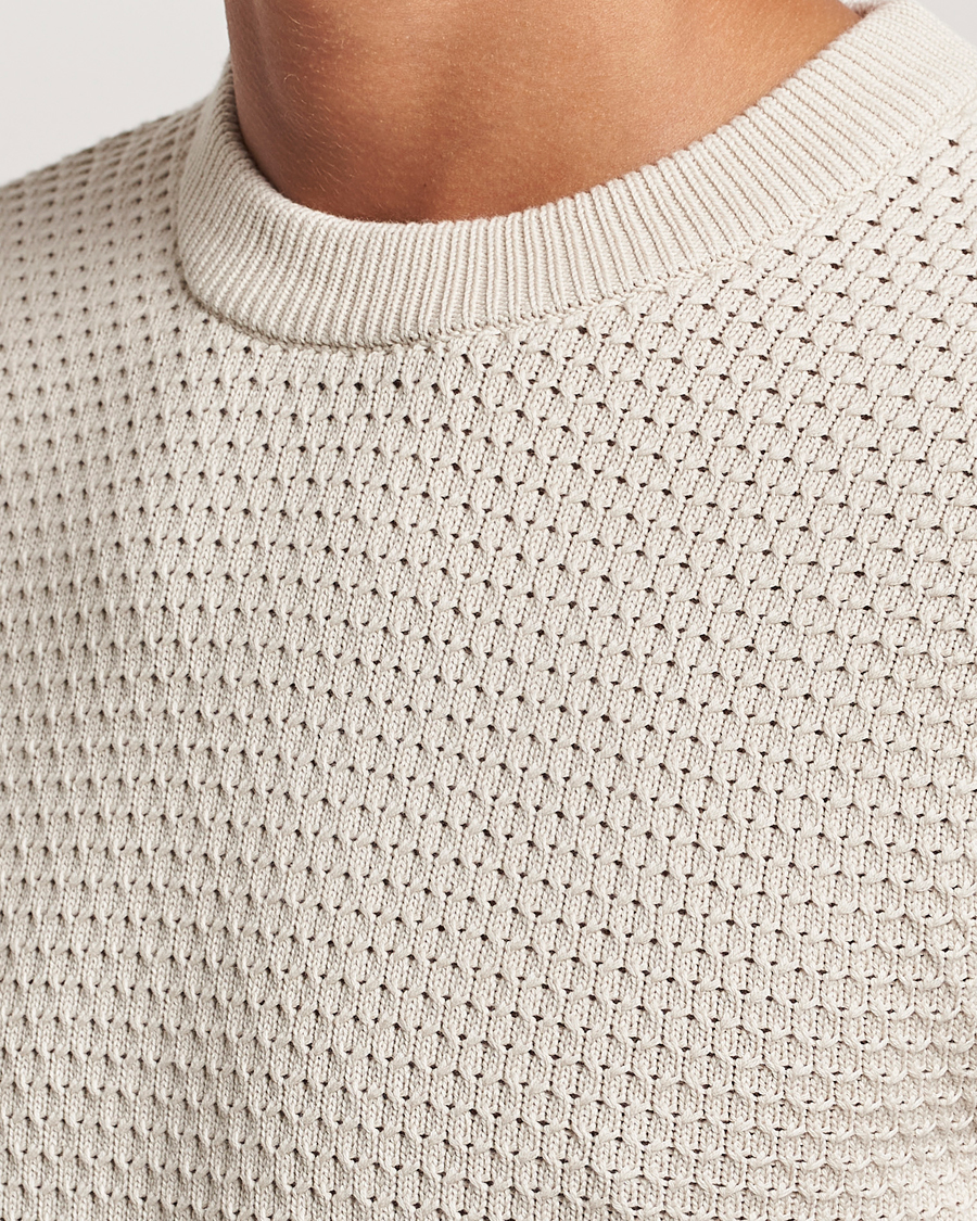 Heren | Truien | J.Lindeberg | Oliver Structure Cotton Sweater Moonbeam