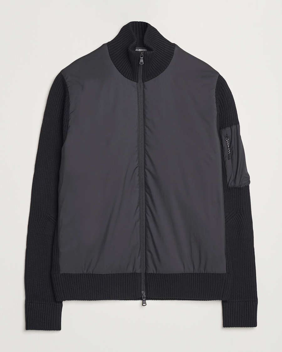Homme | Manteaux Et Vestes | J.Lindeberg | Beck Knitted Hybrid Jacket Black