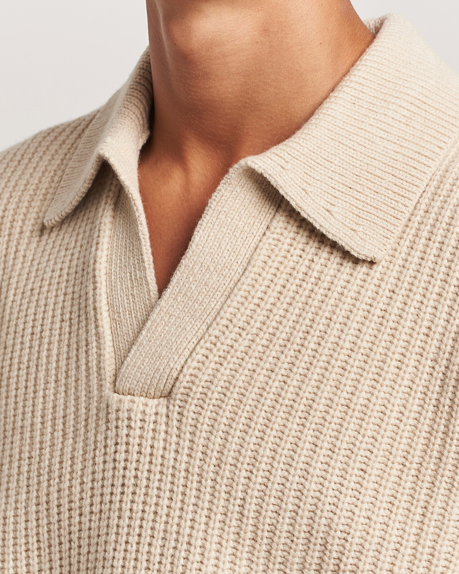 Heren | Truien | J.Lindeberg | Jethro Heavy Polo Knit Moonbeam