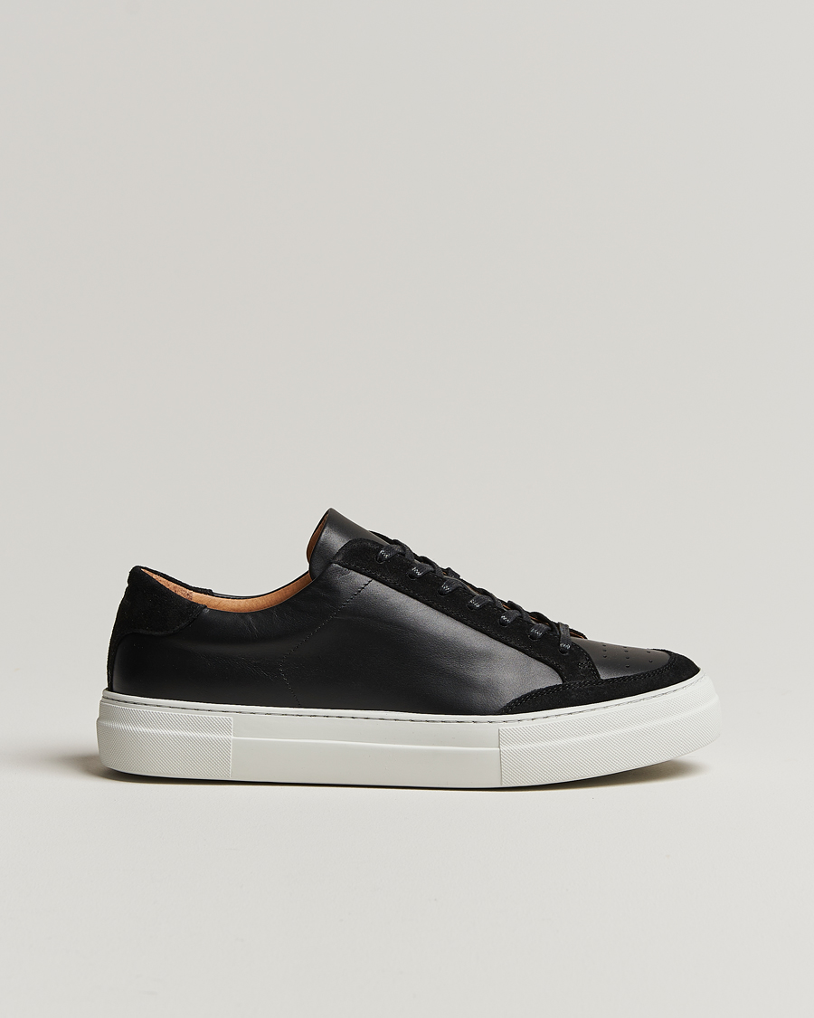Homme | J.Lindeberg Art Signature Leather Sneaker Black | J.Lindeberg | Art Signature Leather Sneaker Black