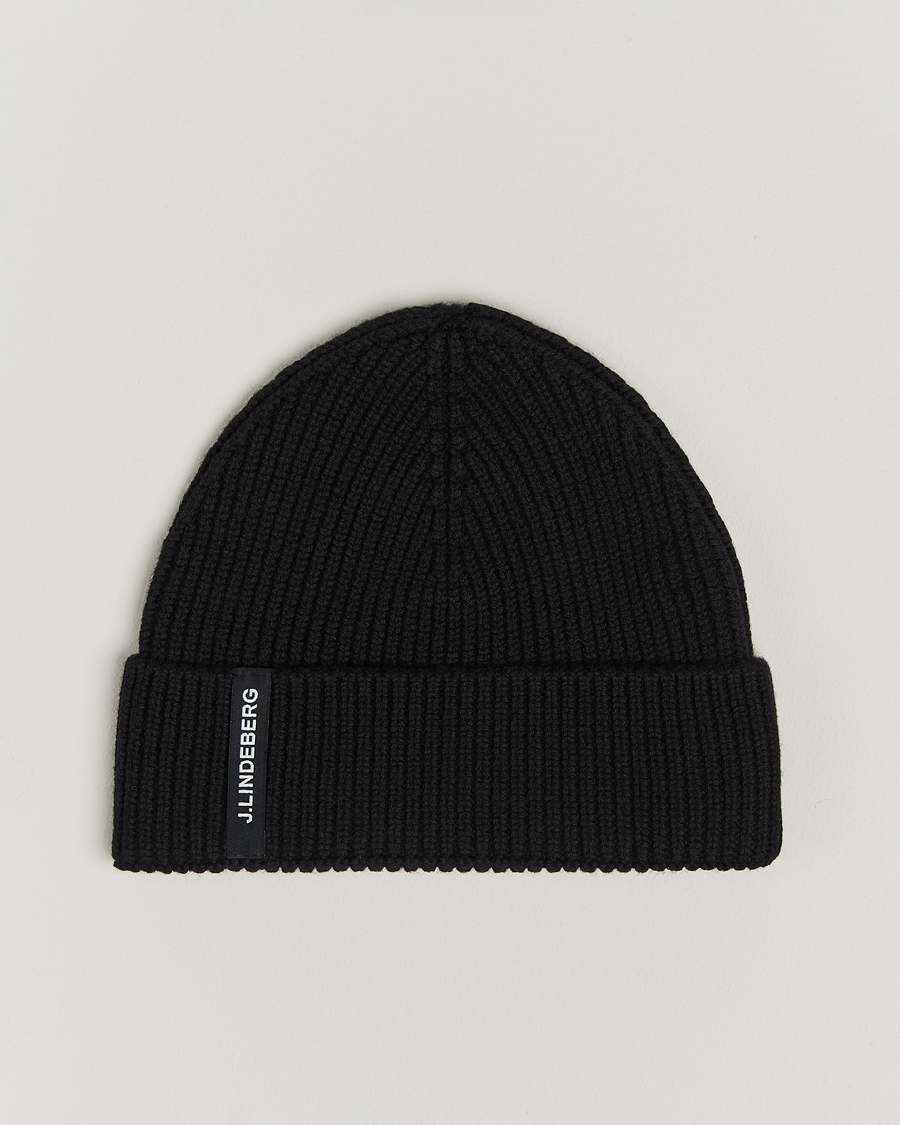 Heren | J.Lindeberg Juan Merino Beanie Black | J.Lindeberg | Juan Merino Beanie Black