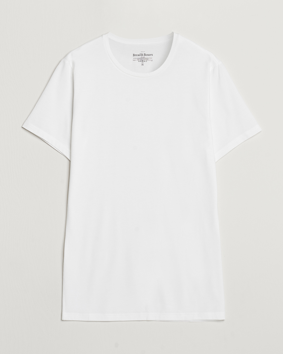 Homme | T-shirts | Bread & Boxers | Tencel Crew Neck T-Shirt White