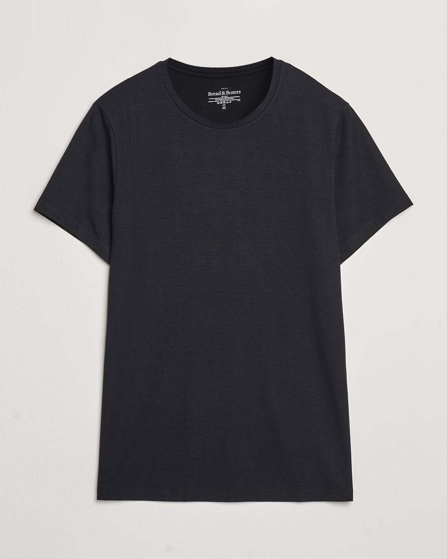 Homme | T-shirts | Bread & Boxers | Tencel Crew Neck T-Shirt Black
