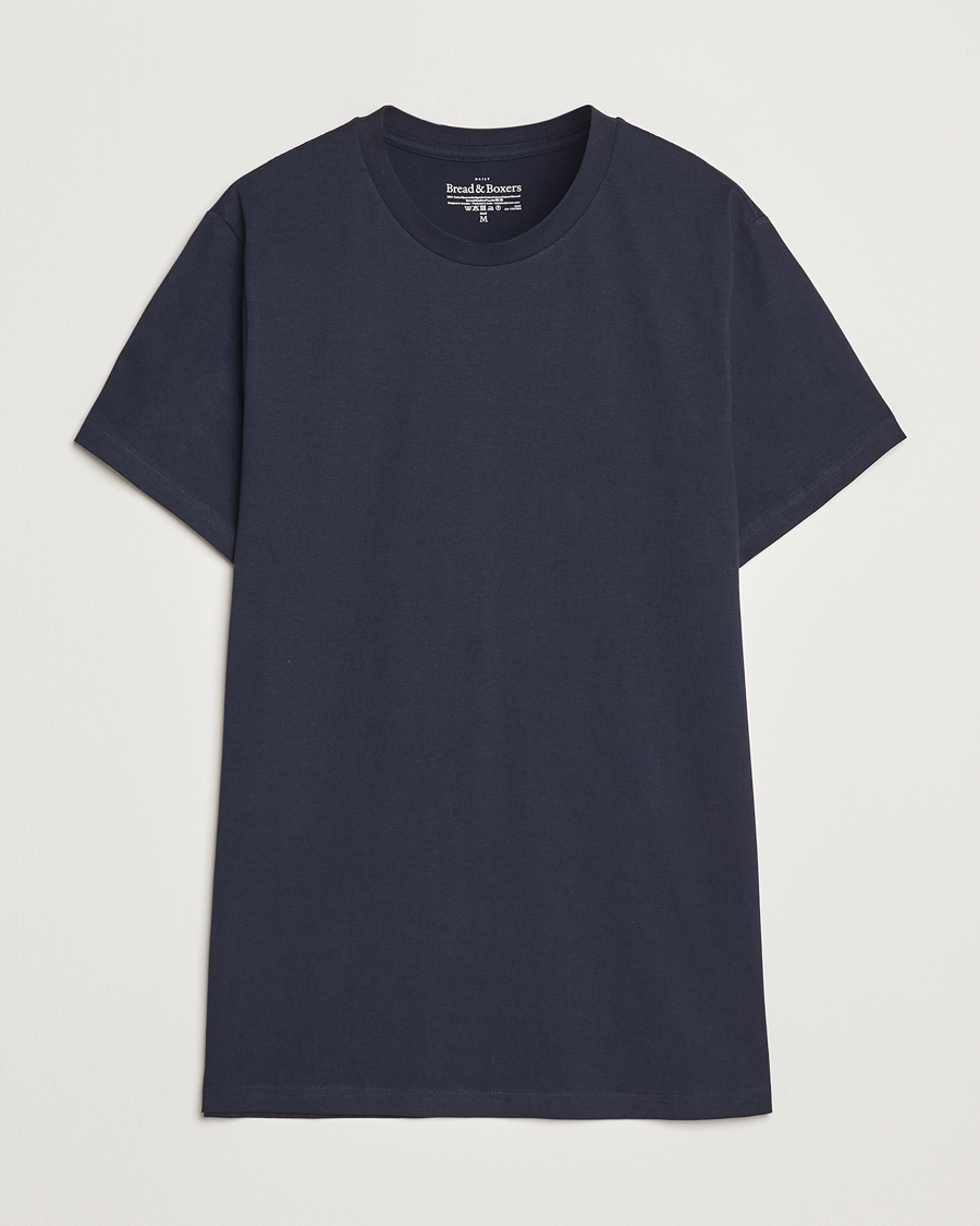 Heren | T-shirts | Bread & Boxers | Crew Neck Regular T-Shirt Dark Navy