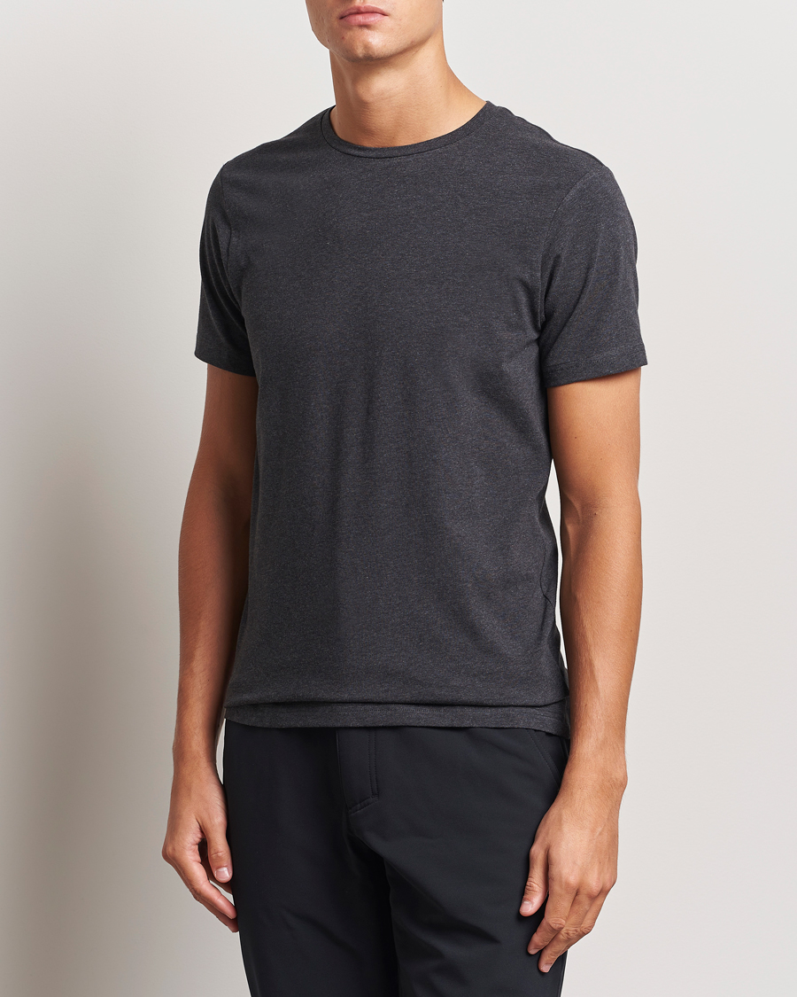 Heren | T-shirts | Bread & Boxers | 2-Pack Crew Neck T-Shirt Dark Grey Melange