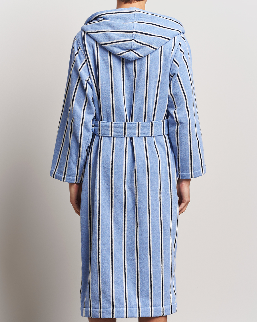 Homme | Tekla Organic Terry Hooded Bathrobe Basset Stripes | Tekla | Organic Terry Hooded Bathrobe Basset Stripes