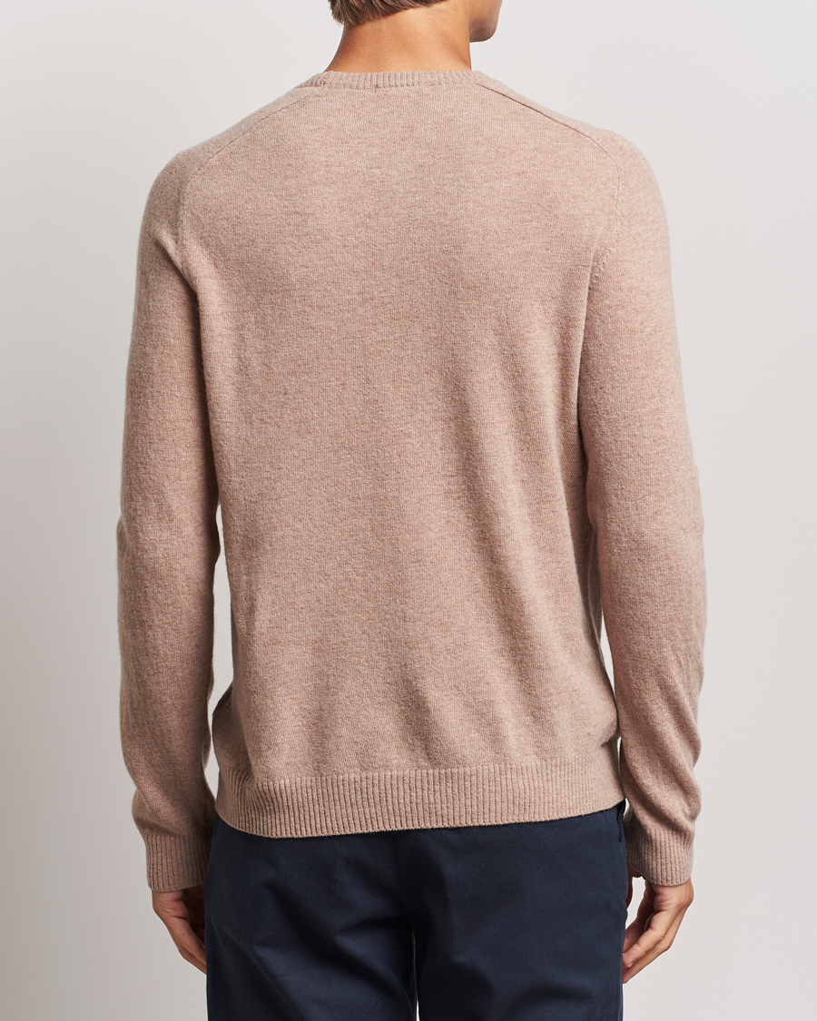 Heren | Truien | KnowledgeCotton Apparel | Lambswool Roundneck Beige