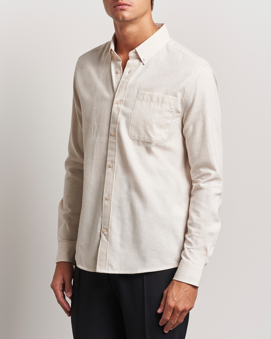 Homme | Chemises | KnowledgeCotton Apparel | Regular Fit Melange Flannel Shirt Greish