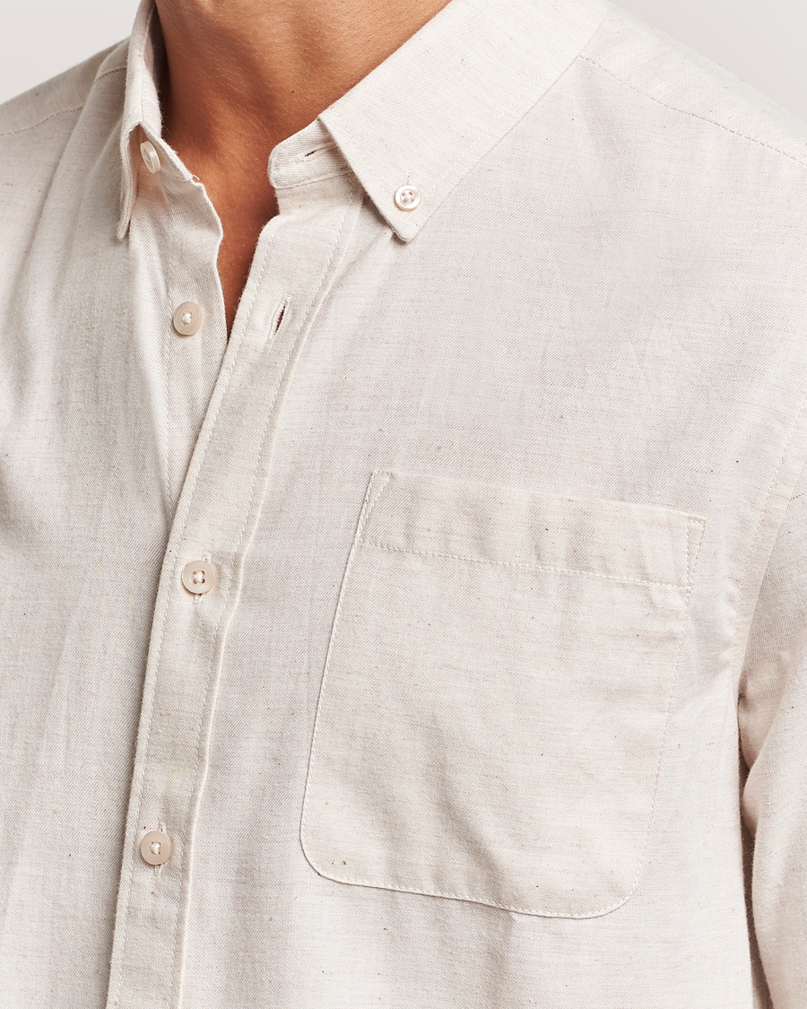 Homme | Chemises | KnowledgeCotton Apparel | Regular Fit Melange Flannel Shirt Greish