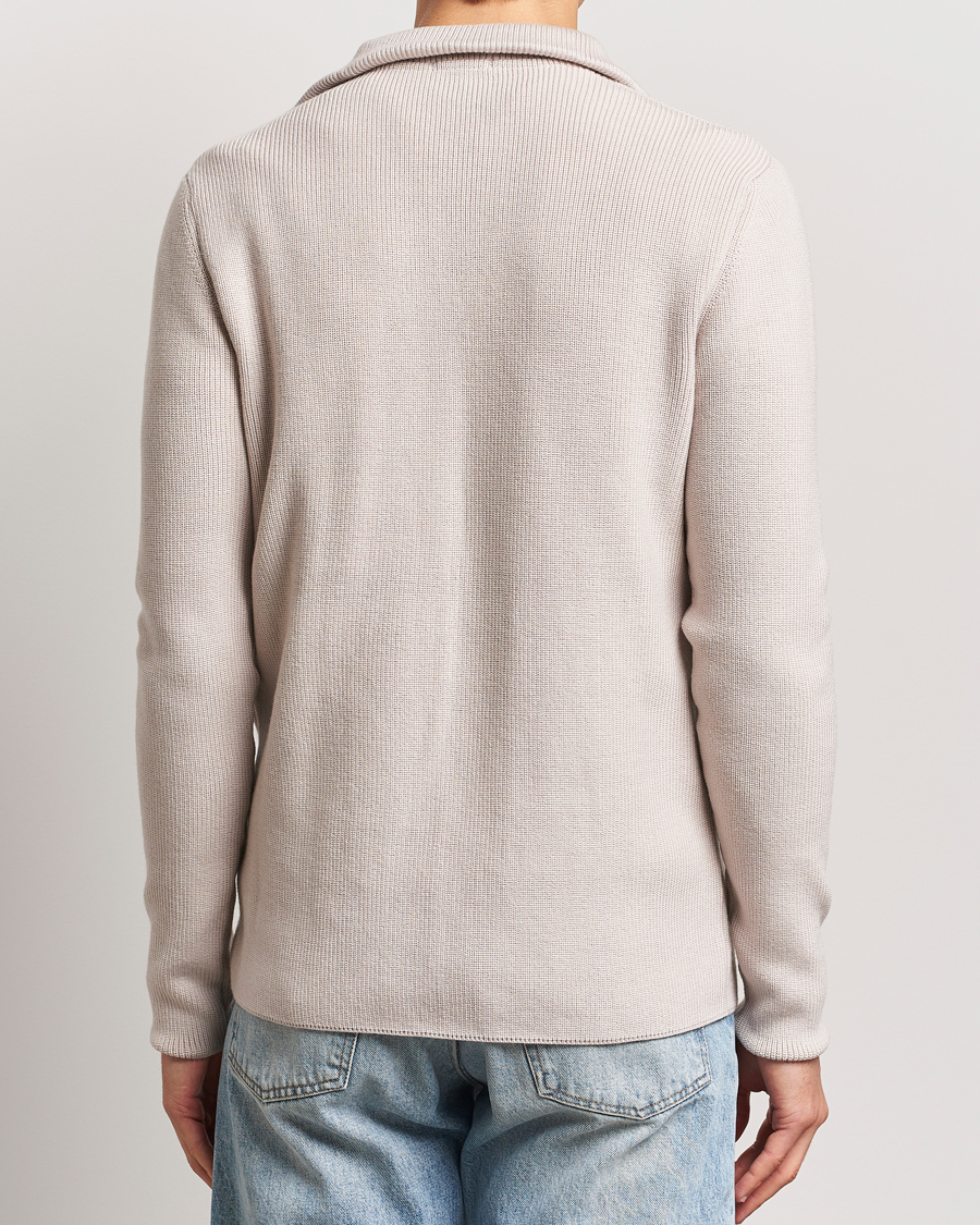 Homme | Pulls Et Tricots | KnowledgeCotton Apparel | Heavy Lambswool Half Zip Off White