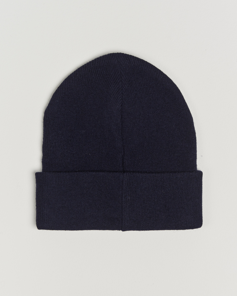 Heren | KnowledgeCotton Apparel Double Layer Wool Beanie Navy | KnowledgeCotton Apparel | Double Layer Wool Beanie Navy