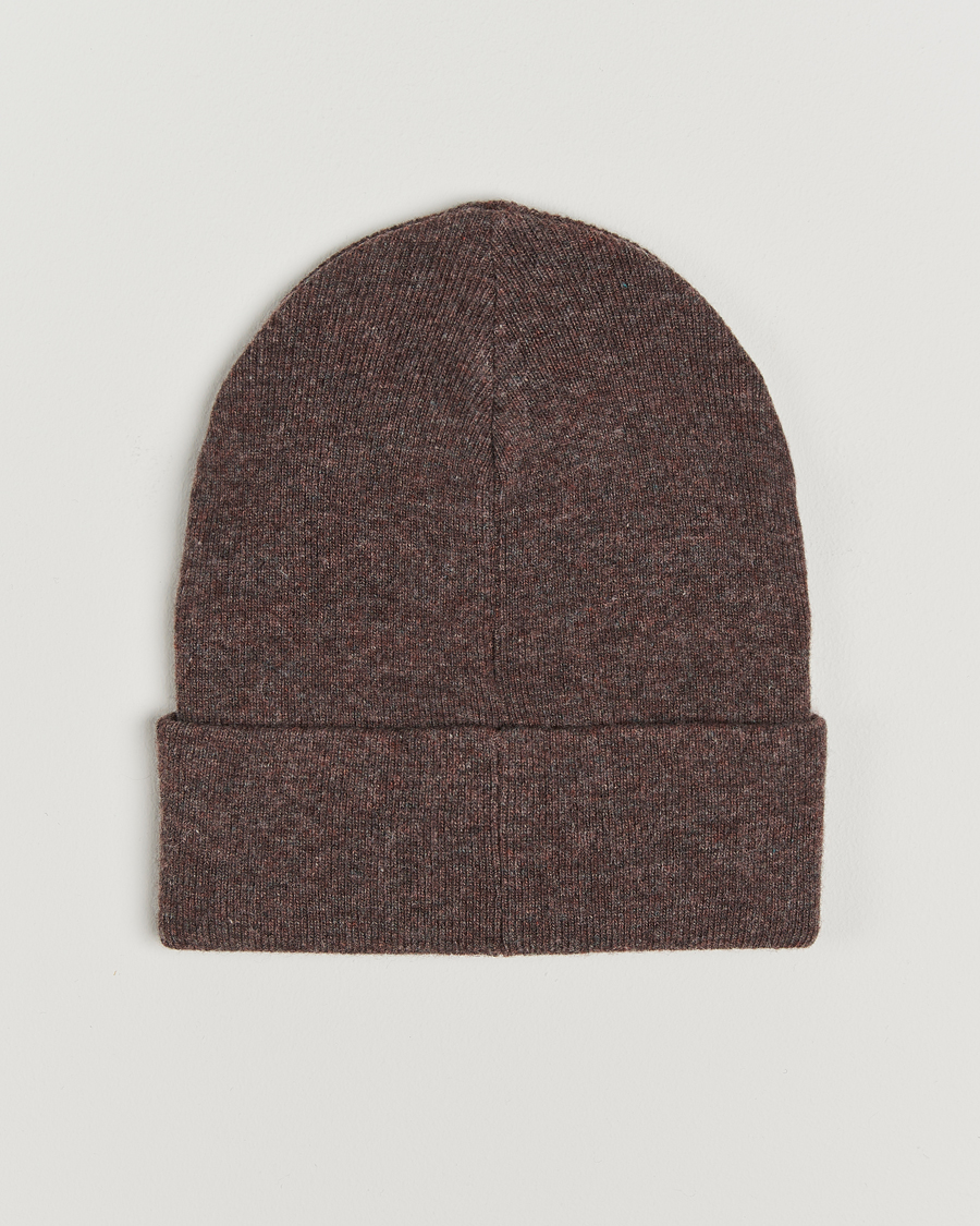 Homme | KnowledgeCotton Apparel Double Layer Wool Beanie Brown Melange | KnowledgeCotton Apparel | Double Layer Wool Beanie Brown Melange