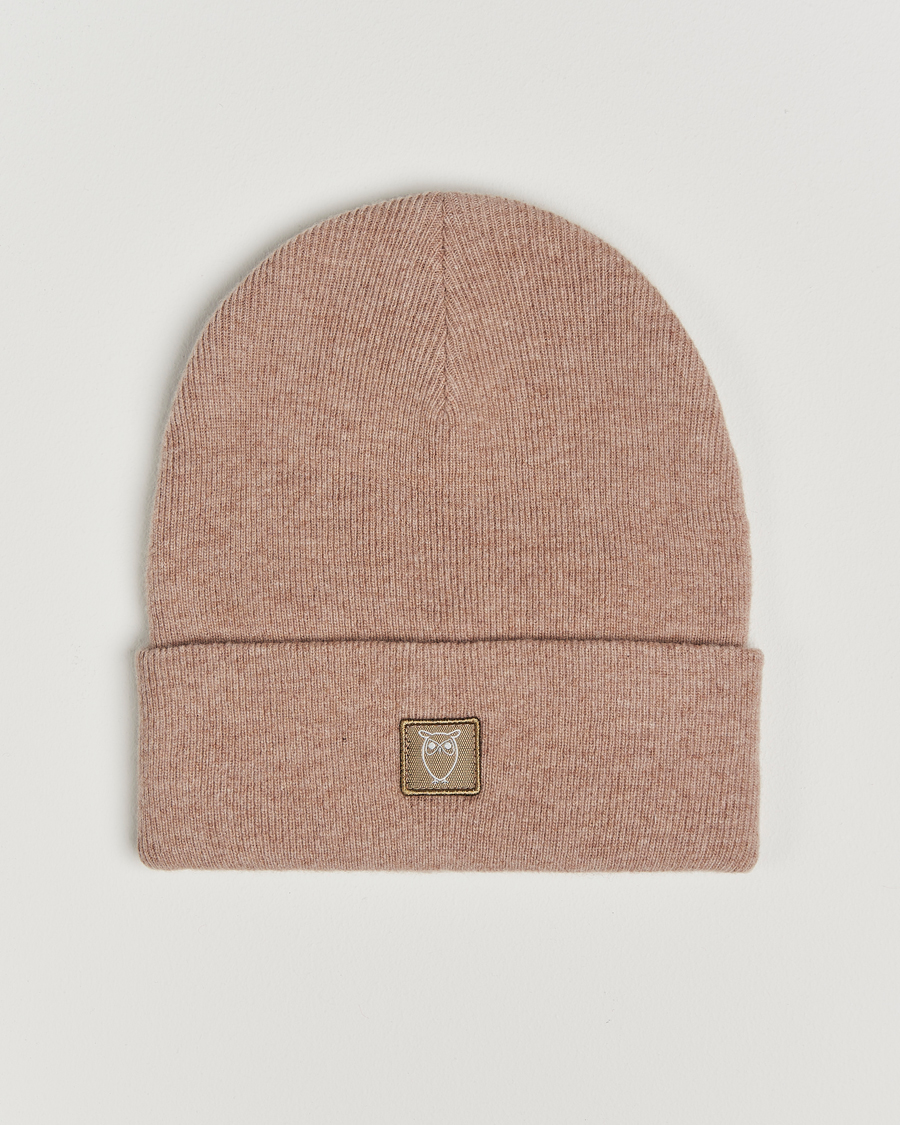 Heren | KnowledgeCotton Apparel Double Layer Wool Beanie Light Beige | KnowledgeCotton Apparel | Double Layer Wool Beanie Light Beige