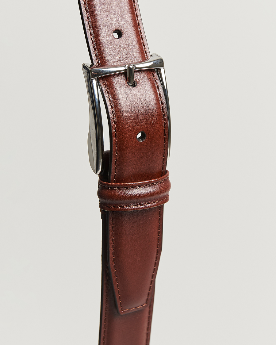 Heren | Riemen | Anderson's | Leather Suit Belt 3 cm Brown