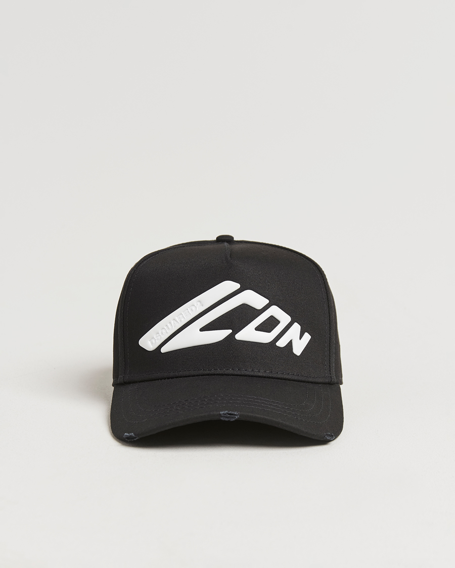 Homme | Dsquared2 Icon Evolution Baseball Cap Black/White | Dsquared2 | Icon Evolution Baseball Cap Black/White