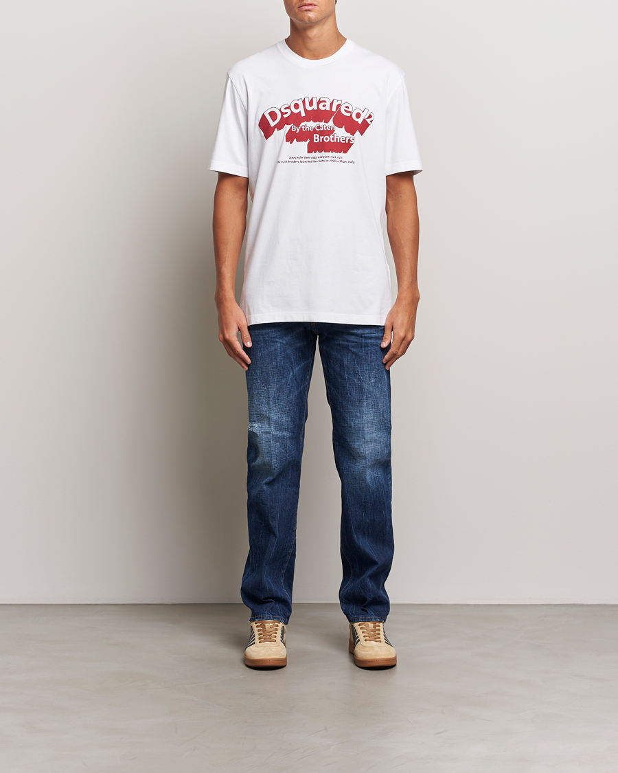 Heren | T-shirts | Dsquared2 | Regular Fit Logo T-Shirt White