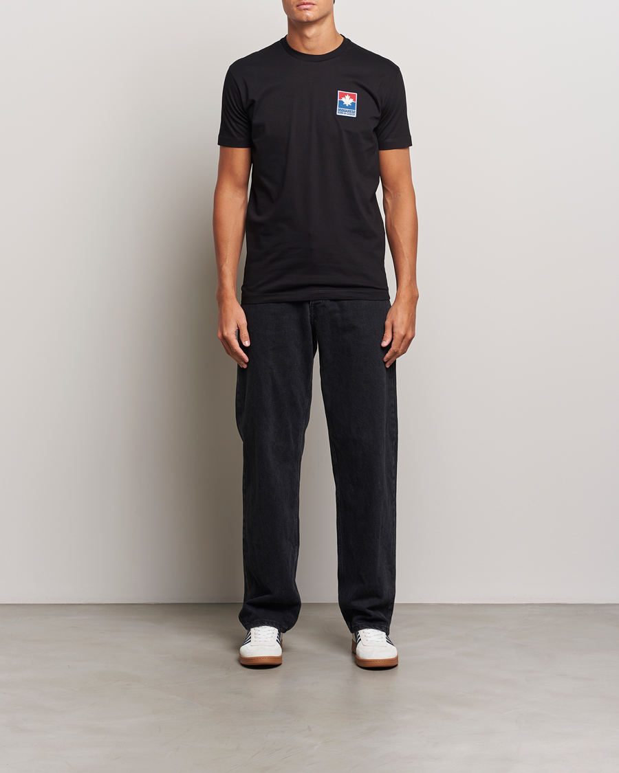 Heren | T-shirts | Dsquared2 | Cool Fit Leaf T-Shirt Black