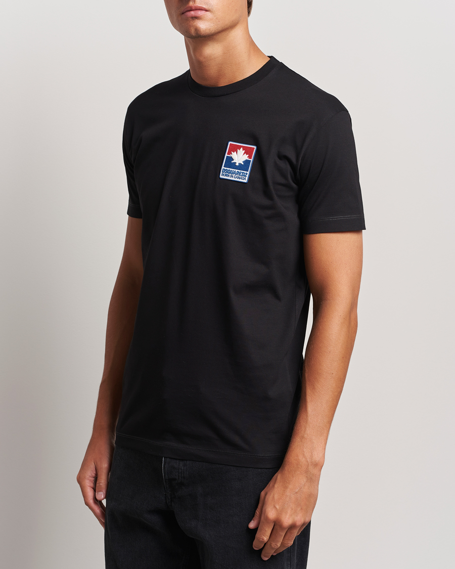 Heren | T-shirts | Dsquared2 | Cool Fit Leaf T-Shirt Black