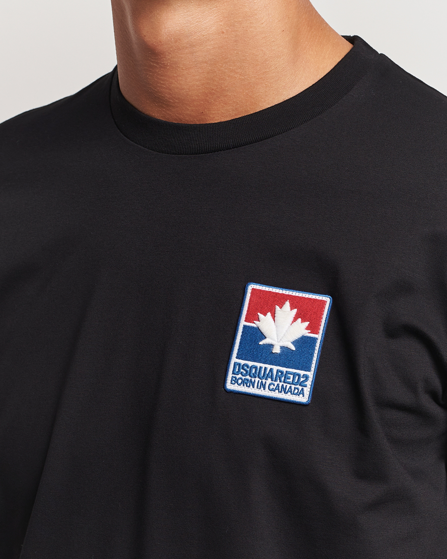 Heren | T-shirts | Dsquared2 | Cool Fit Leaf T-Shirt Black