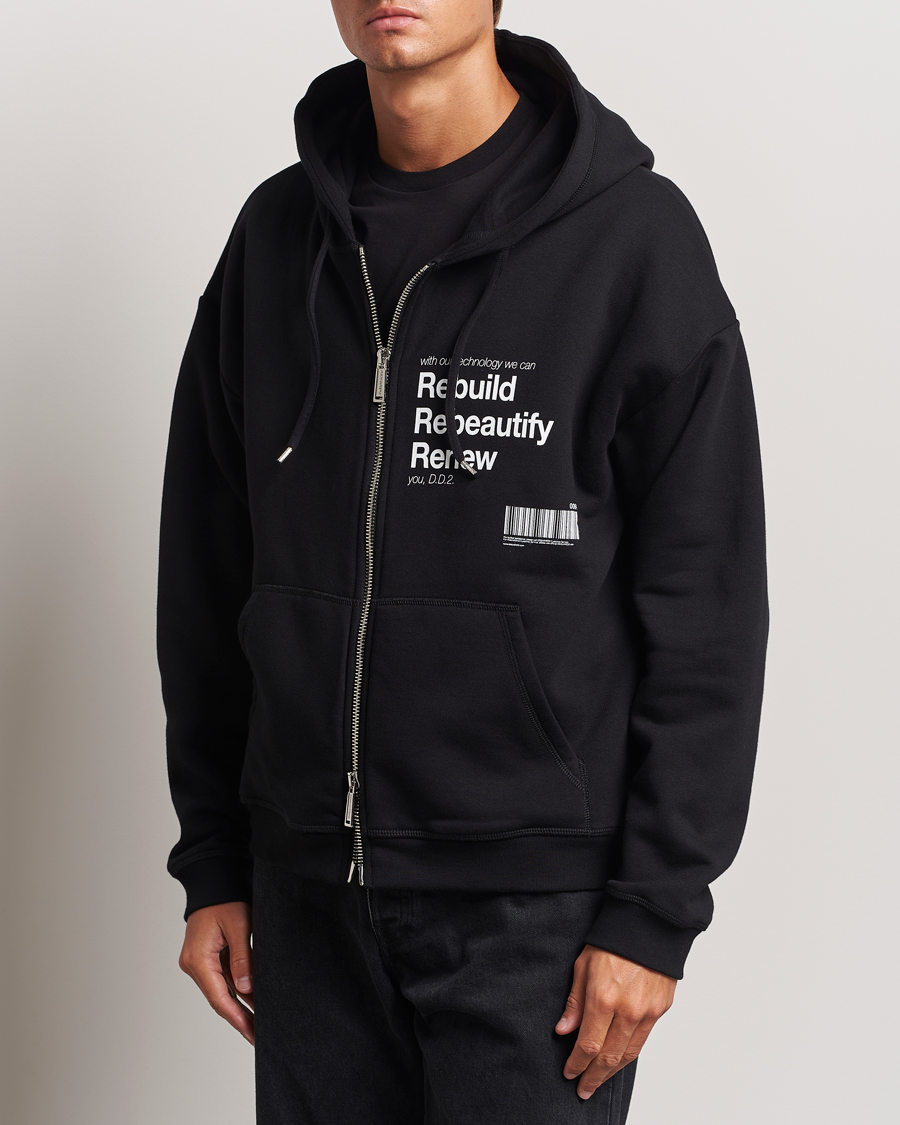 Homme | Pulls Et Tricots | Dsquared2 | Logo Full Zip Hoodie Black