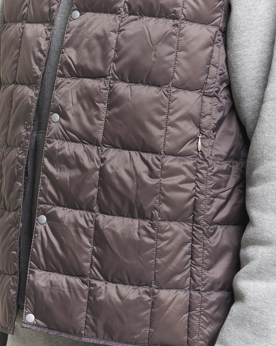 Heren | Gilets | TAION | V-Neck Lightweight Down Vest Gray