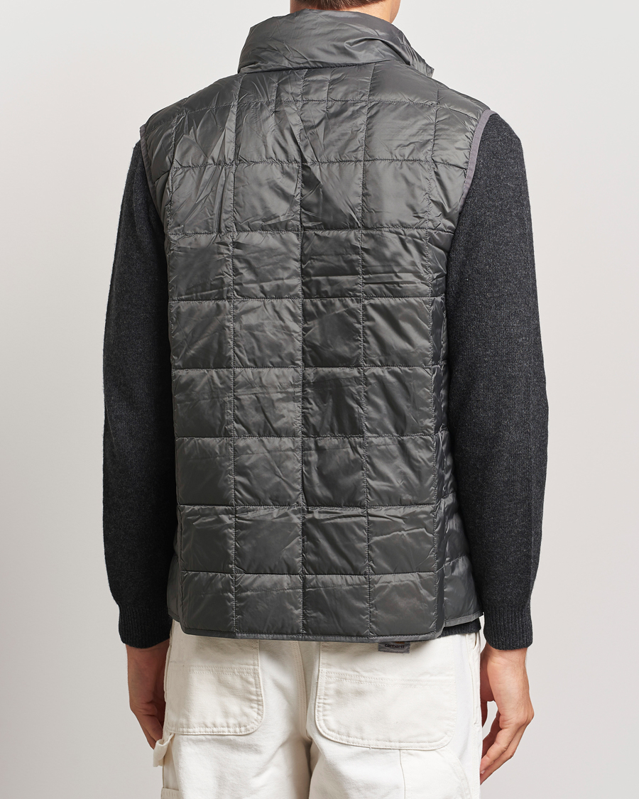 Heren | Jassen | TAION | High Neck Full Zip Lightweight Down Vest Charcoal