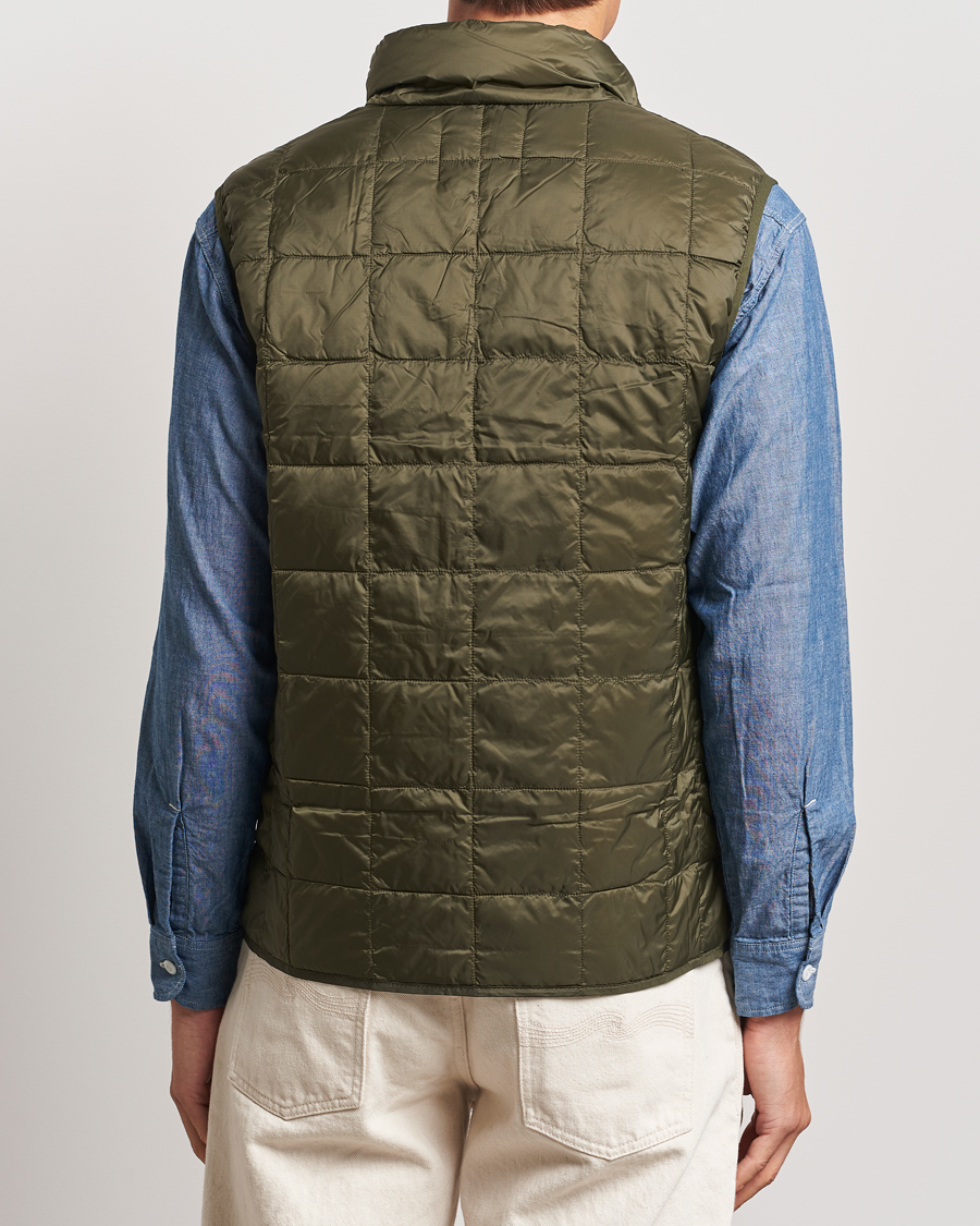 Homme | Manteaux Et Vestes | TAION | High Neck Full Zip Lightweight Down Vest Dark Olive