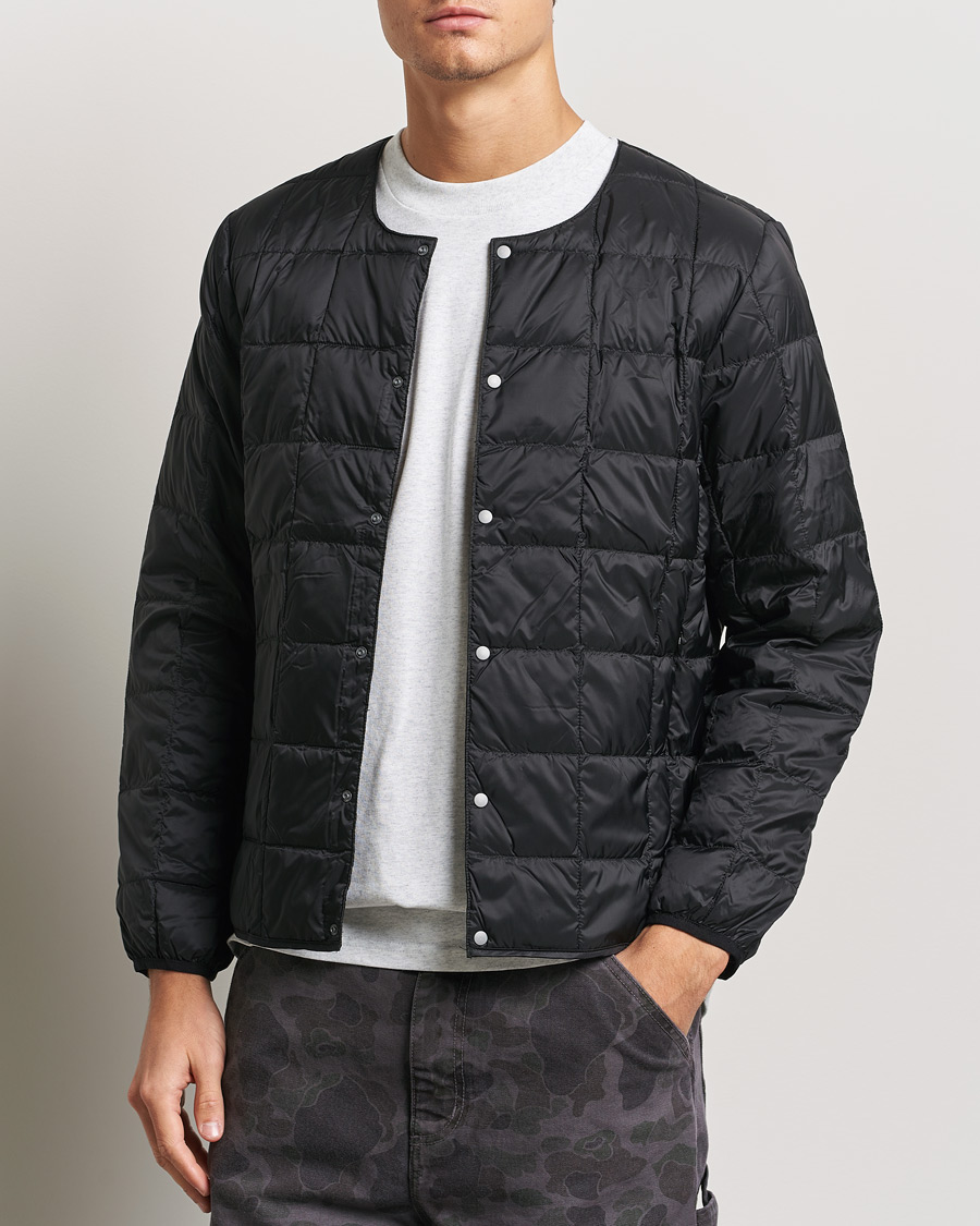 Heren | Jassen | TAION | Crew Neck Button Down Jacket Black