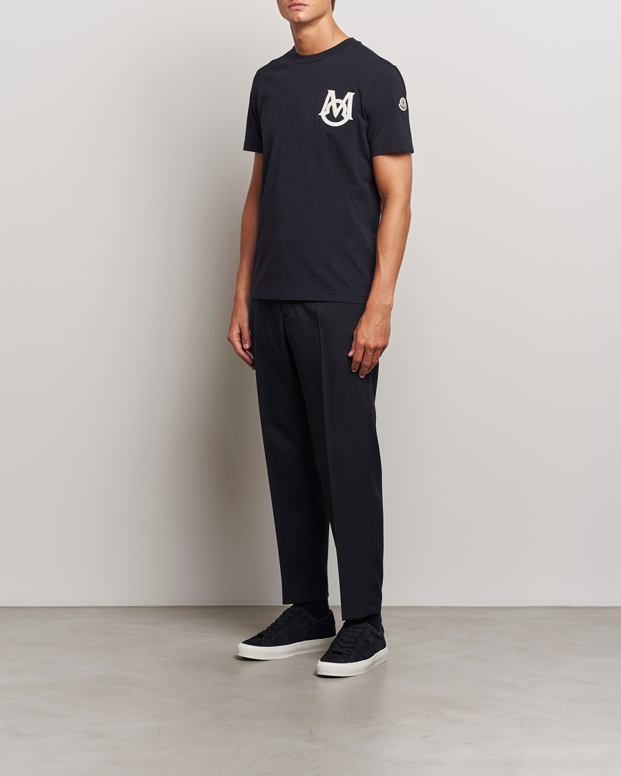 Homme | T-shirts | Moncler | Embossed Logo T-Shirt Navy