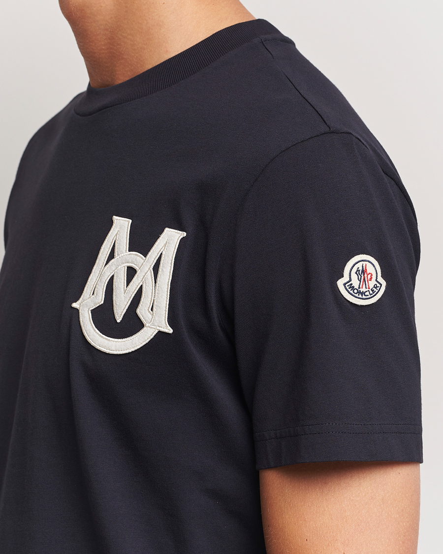 Homme | T-shirts | Moncler | Embossed Logo T-Shirt Navy