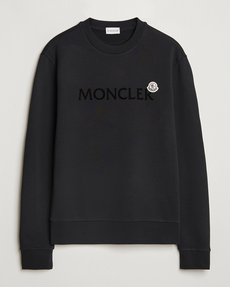 Homme | Pulls Et Tricots | Moncler | Lettering Logo Sweatshirt Black